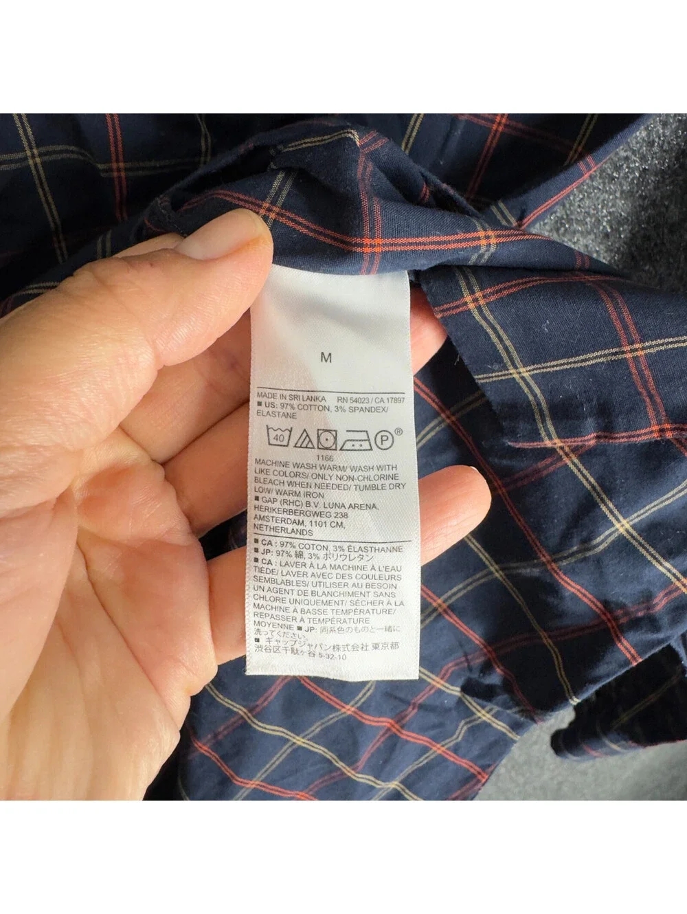 Banana Republic Shirt Men M Medium Blue Plaid Button Up Wrinkle Resistant Slim